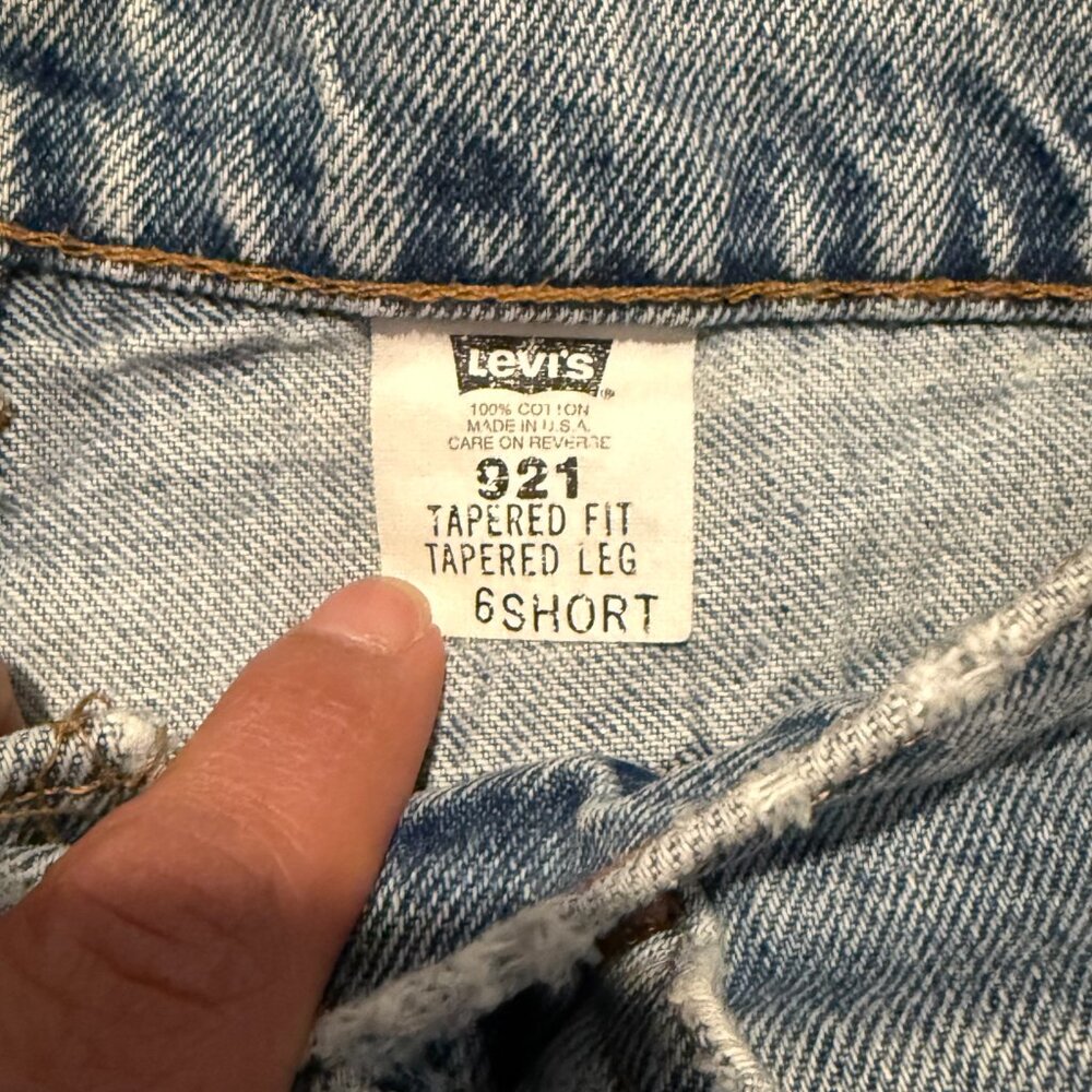Vintage Levi’s 921 Orange Tab 921 Tapered Jeans Made in USA Size 6 Short USA 90s - Picture 8 of 12